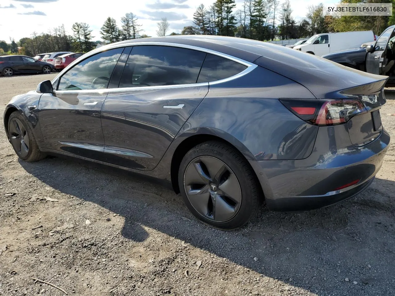 2020 Tesla Model 3 VIN: 5YJ3E1EB1LF616830 Lot: 75680714