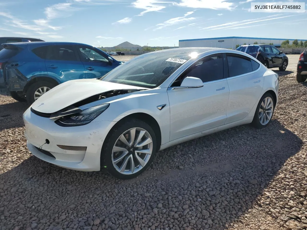 2020 Tesla Model 3 VIN: 5YJ3E1EA8LF745882 Lot: 75786754