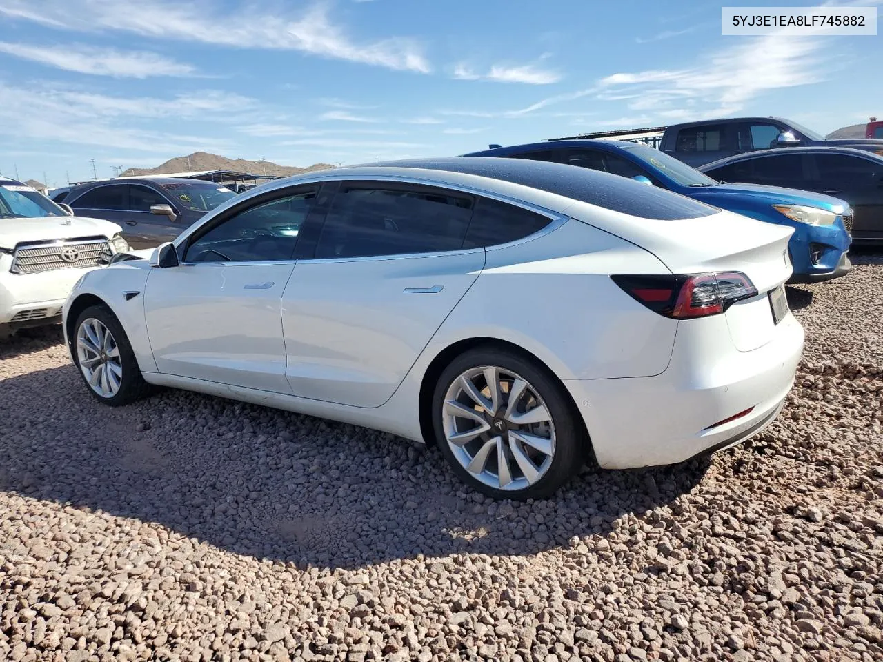 2020 Tesla Model 3 VIN: 5YJ3E1EA8LF745882 Lot: 75786754