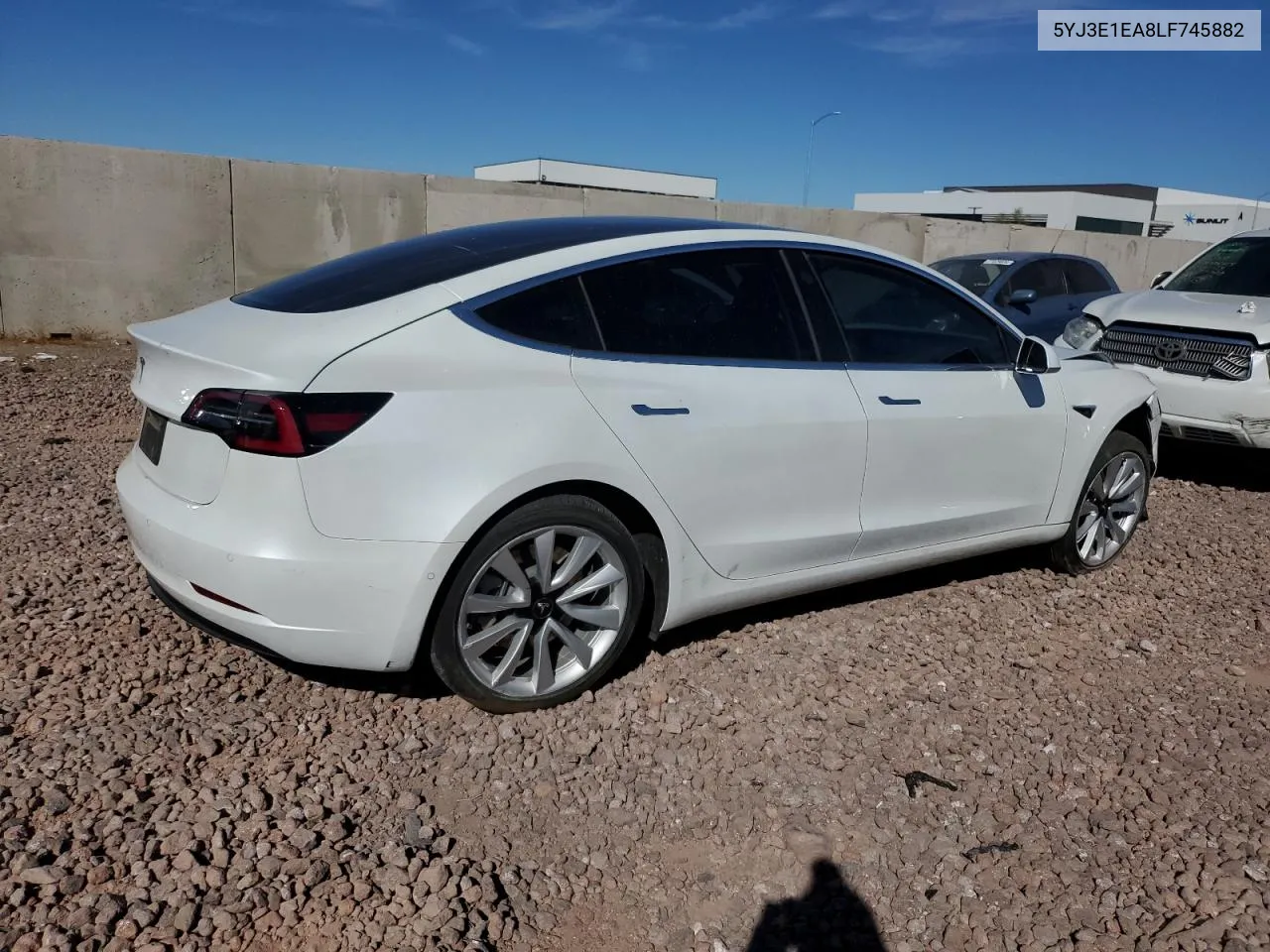 2020 Tesla Model 3 VIN: 5YJ3E1EA8LF745882 Lot: 75786754