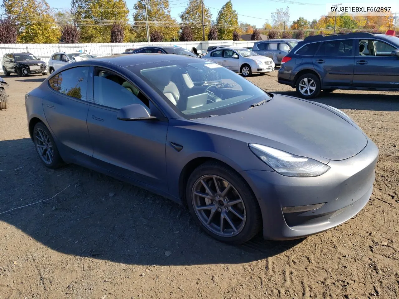 2020 Tesla Model 3 VIN: 5YJ3E1EBXLF662897 Lot: 75873144