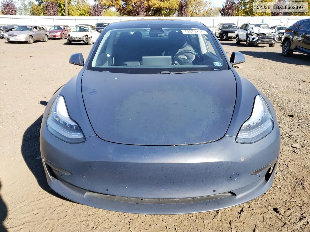 2020 Tesla Model 3 VIN: 5YJ3E1EBXLF662897 Lot: 75873144