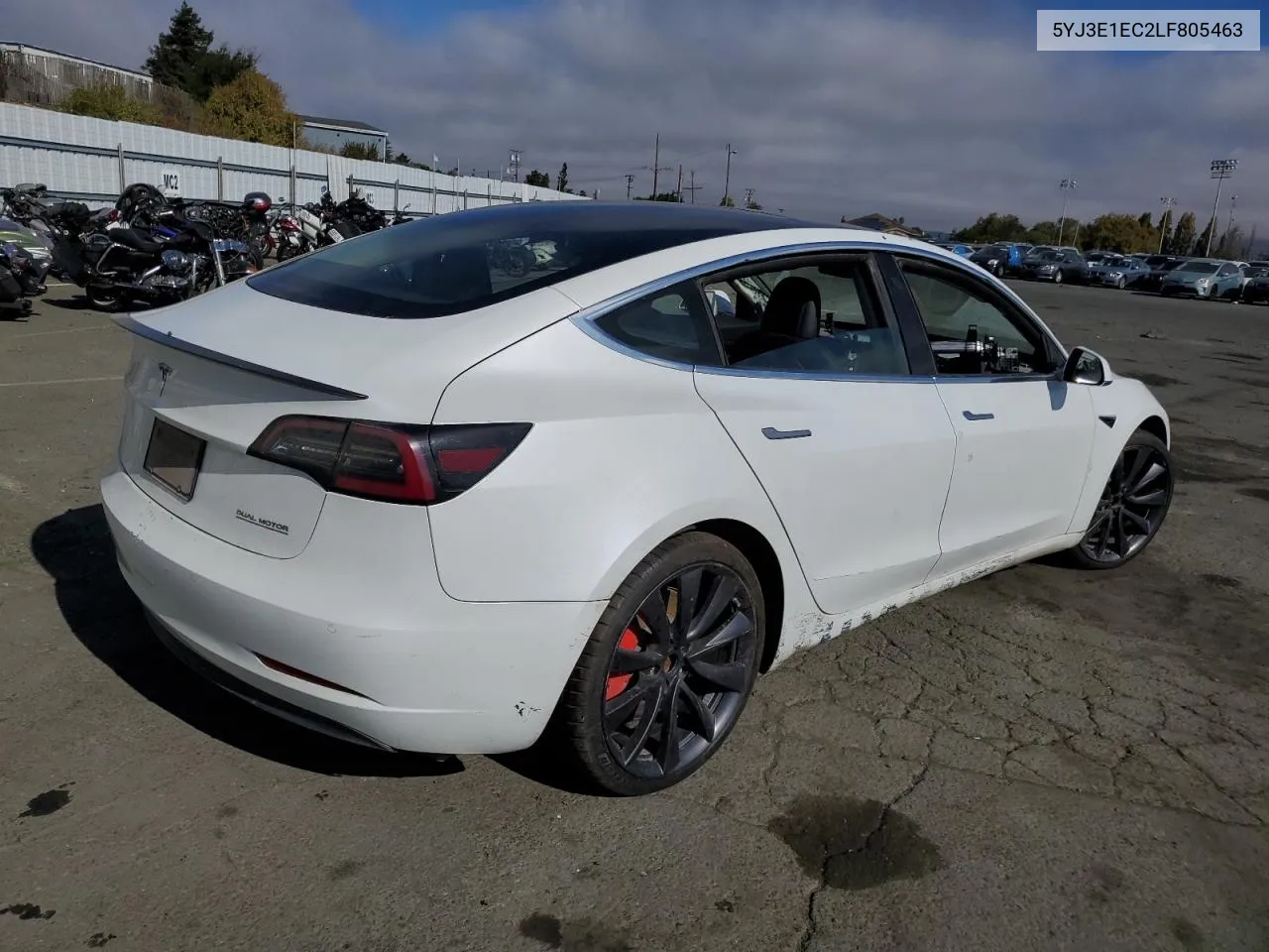 2020 Tesla Model 3 VIN: 5YJ3E1EC2LF805463 Lot: 75900554