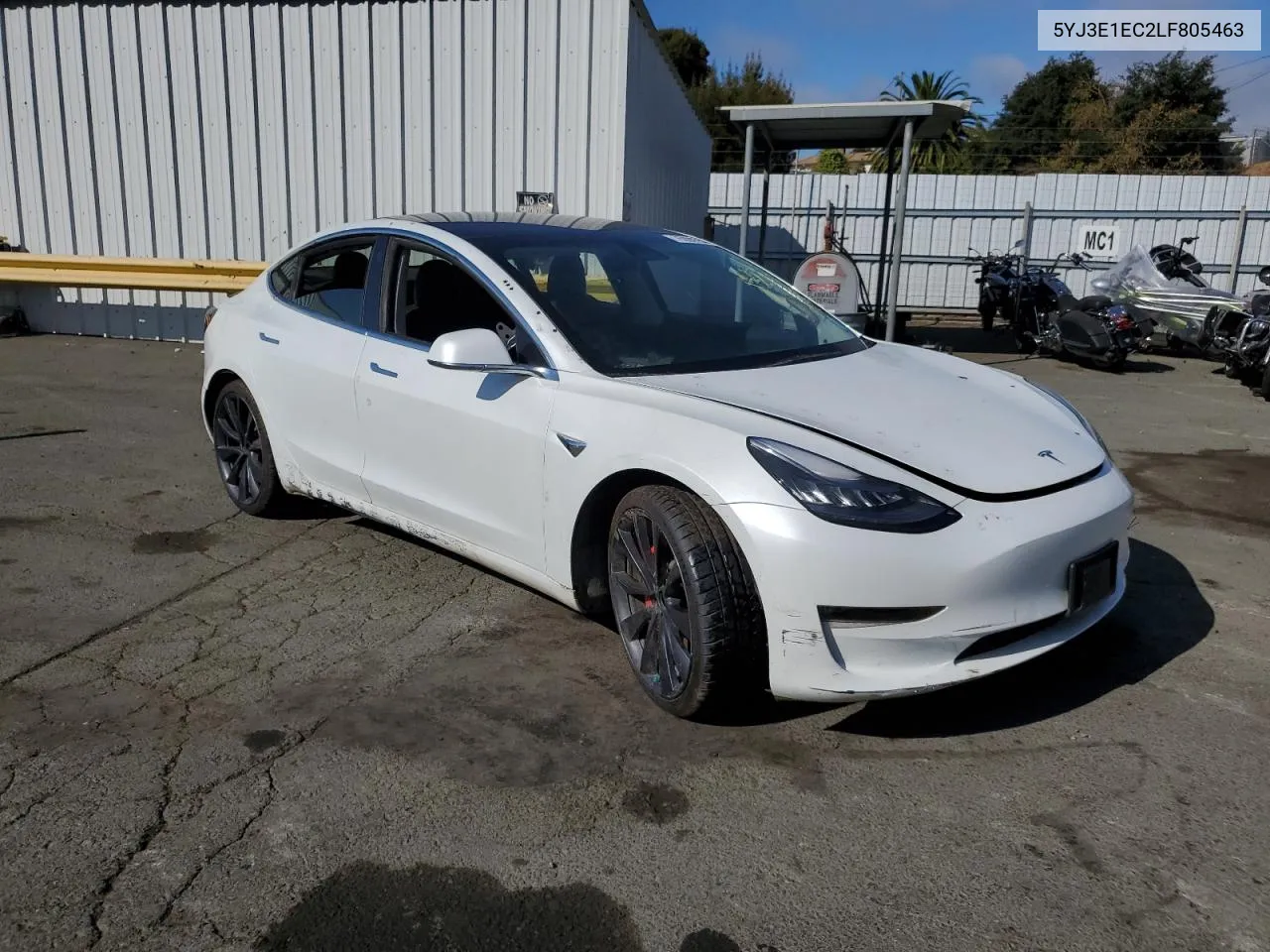 2020 Tesla Model 3 VIN: 5YJ3E1EC2LF805463 Lot: 75900554