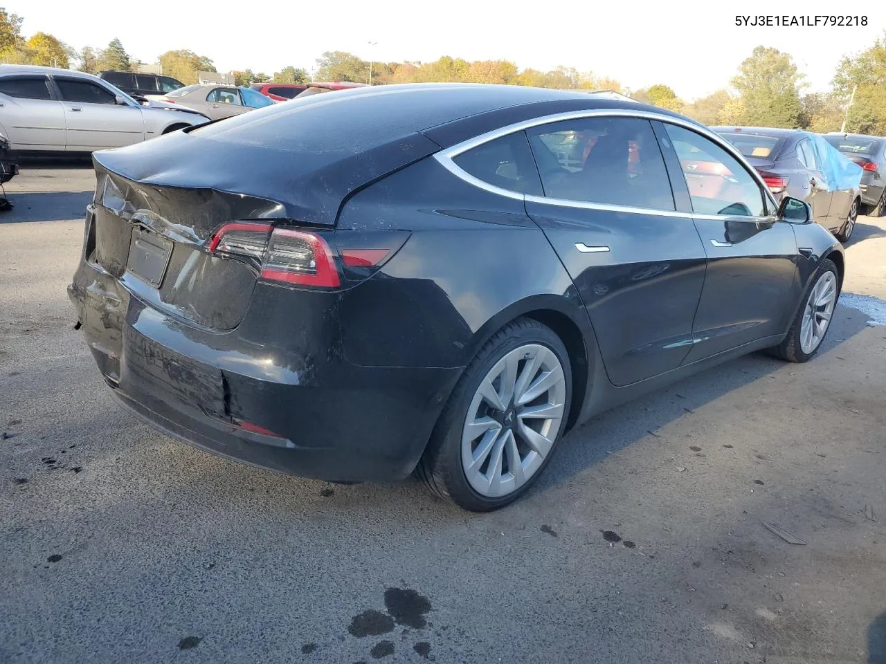 2020 Tesla Model 3 VIN: 5YJ3E1EA1LF792218 Lot: 76246074