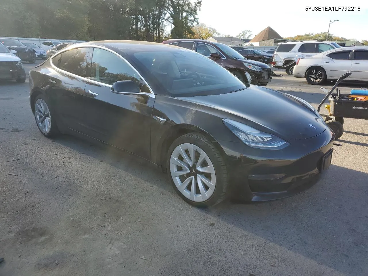 2020 Tesla Model 3 VIN: 5YJ3E1EA1LF792218 Lot: 76246074