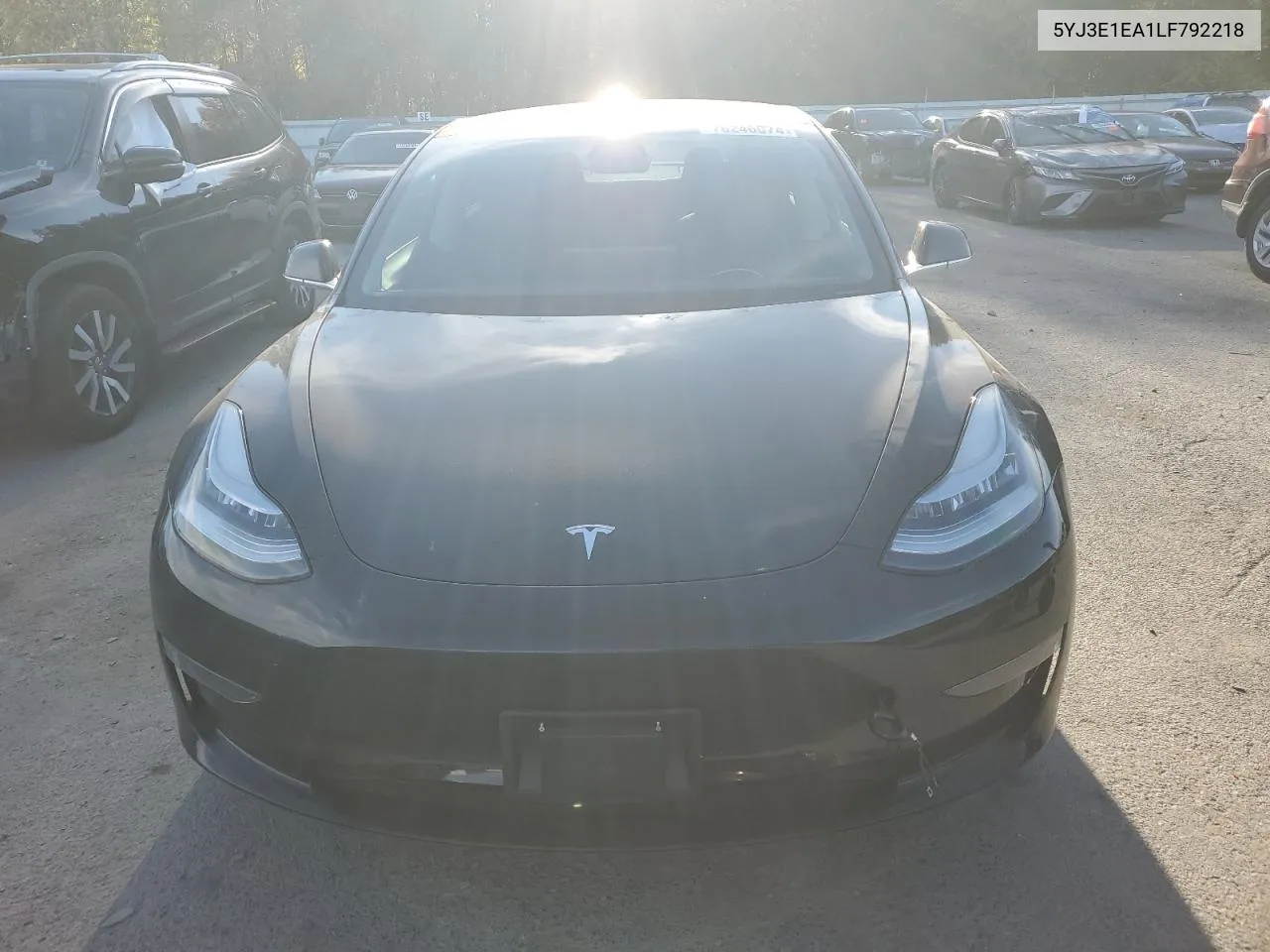 2020 Tesla Model 3 VIN: 5YJ3E1EA1LF792218 Lot: 76246074