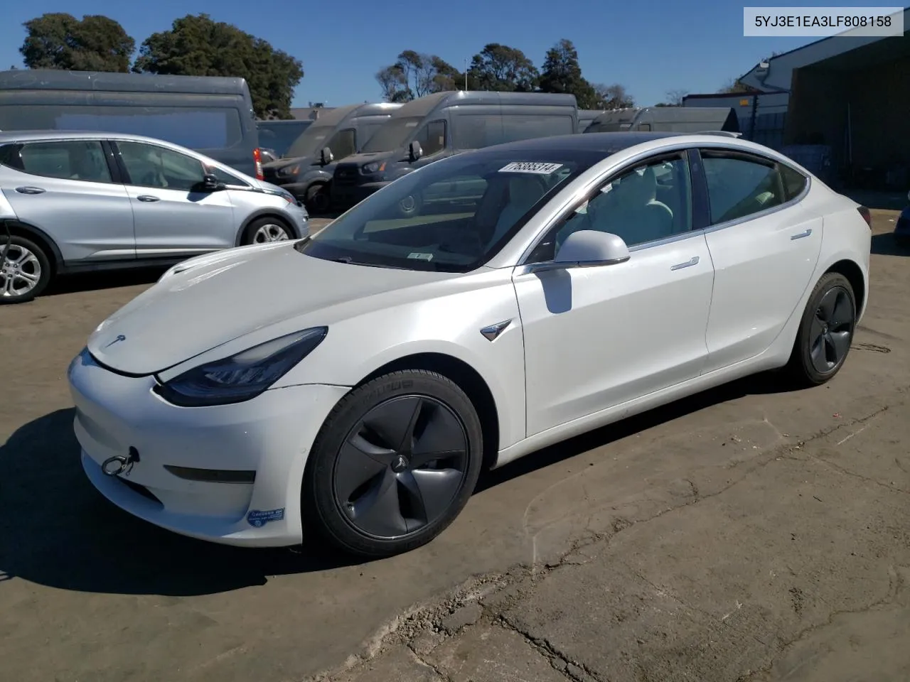 2020 Tesla Model 3 VIN: 5YJ3E1EA3LF808158 Lot: 76385314