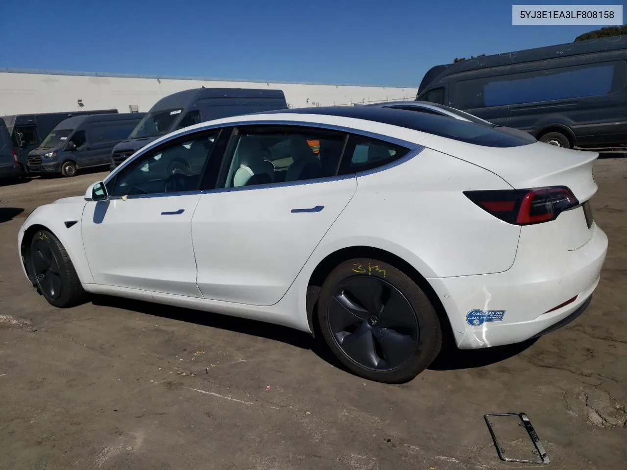 2020 Tesla Model 3 VIN: 5YJ3E1EA3LF808158 Lot: 76385314