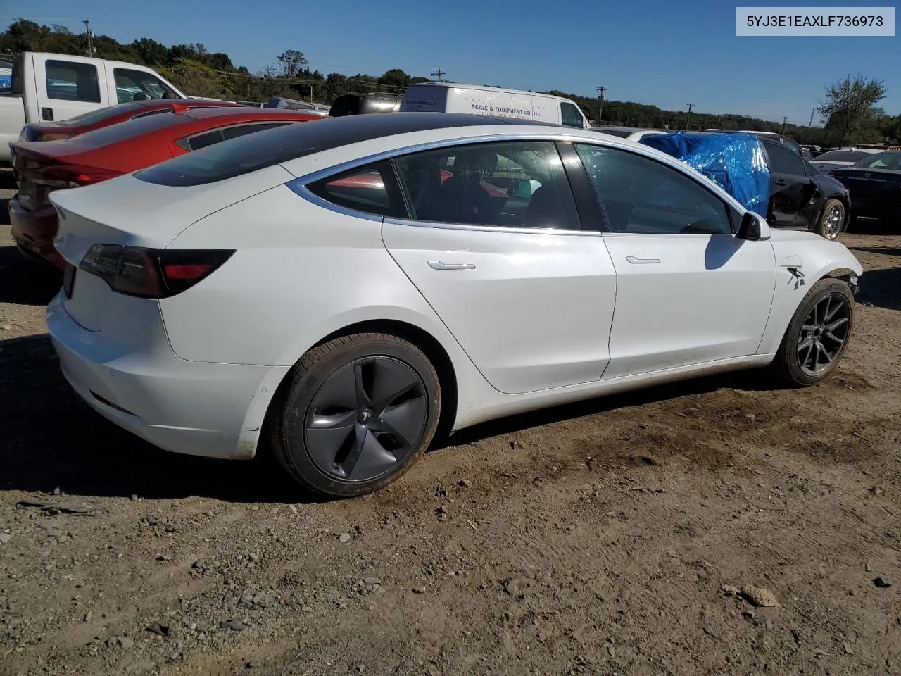 2020 Tesla Model 3 VIN: 5YJ3E1EAXLF736973 Lot: 76393924