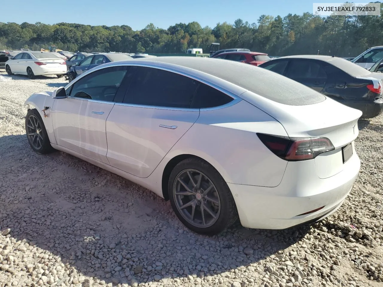 2020 Tesla Model 3 VIN: 5YJ3E1EAXLF792833 Lot: 76461434