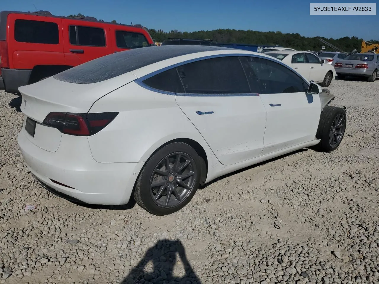 2020 Tesla Model 3 VIN: 5YJ3E1EAXLF792833 Lot: 76461434