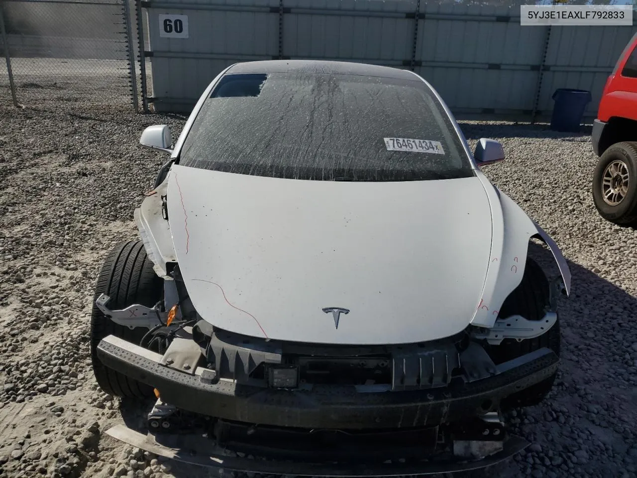 2020 Tesla Model 3 VIN: 5YJ3E1EAXLF792833 Lot: 76461434