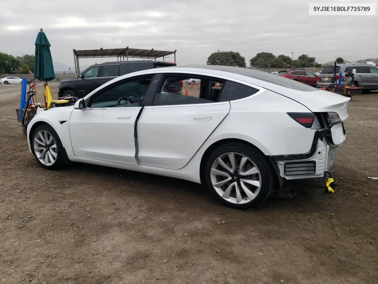 2020 Tesla Model 3 VIN: 5YJ3E1EB0LF735789 Lot: 76559094