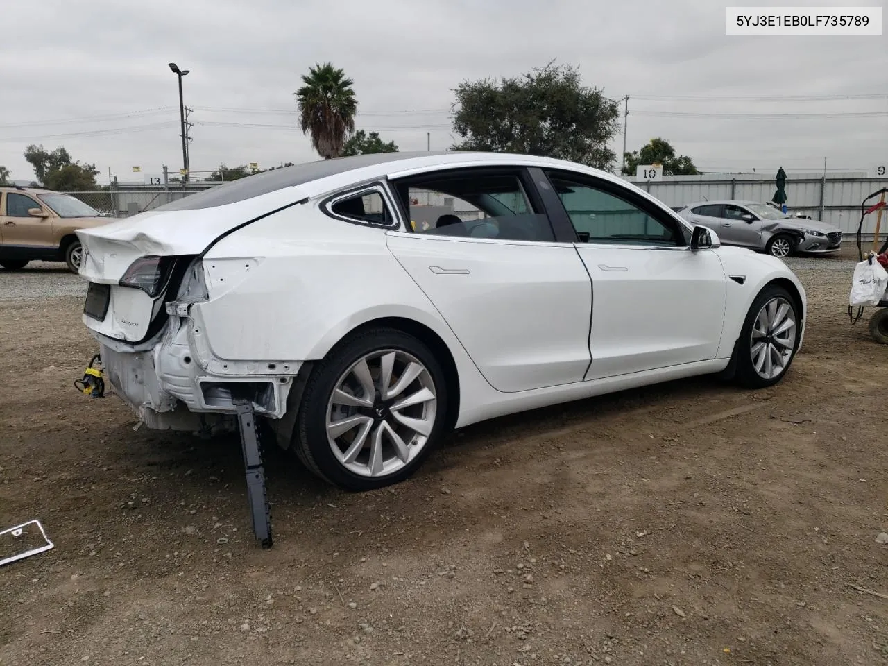 2020 Tesla Model 3 VIN: 5YJ3E1EB0LF735789 Lot: 76559094