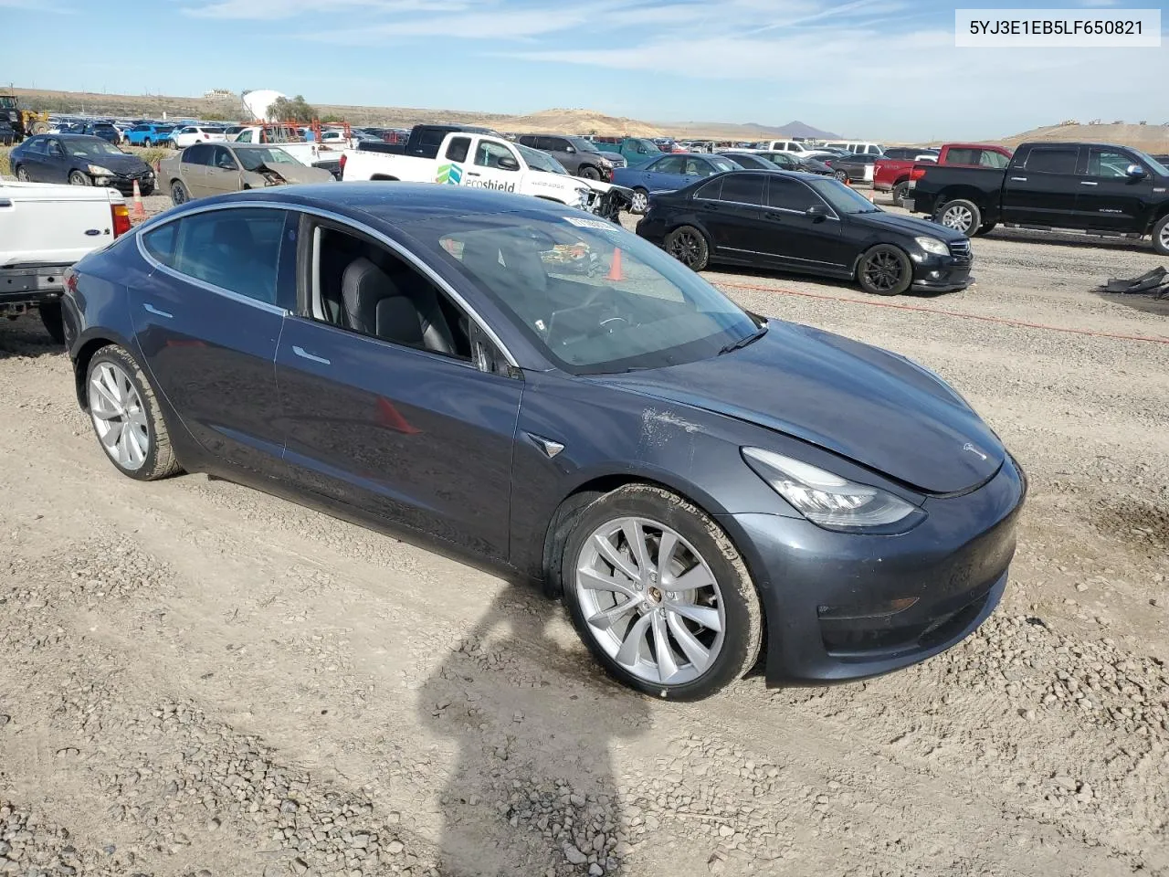 2020 Tesla Model 3 VIN: 5YJ3E1EB5LF650821 Lot: 77105014