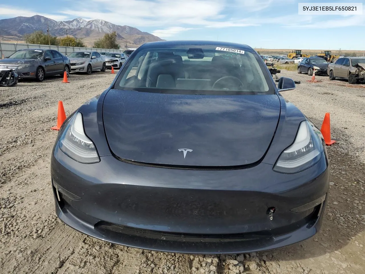 2020 Tesla Model 3 VIN: 5YJ3E1EB5LF650821 Lot: 77105014