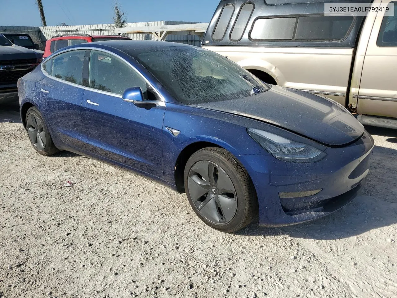 2020 Tesla Model 3 VIN: 5YJ3E1EA0LF792419 Lot: 77162204