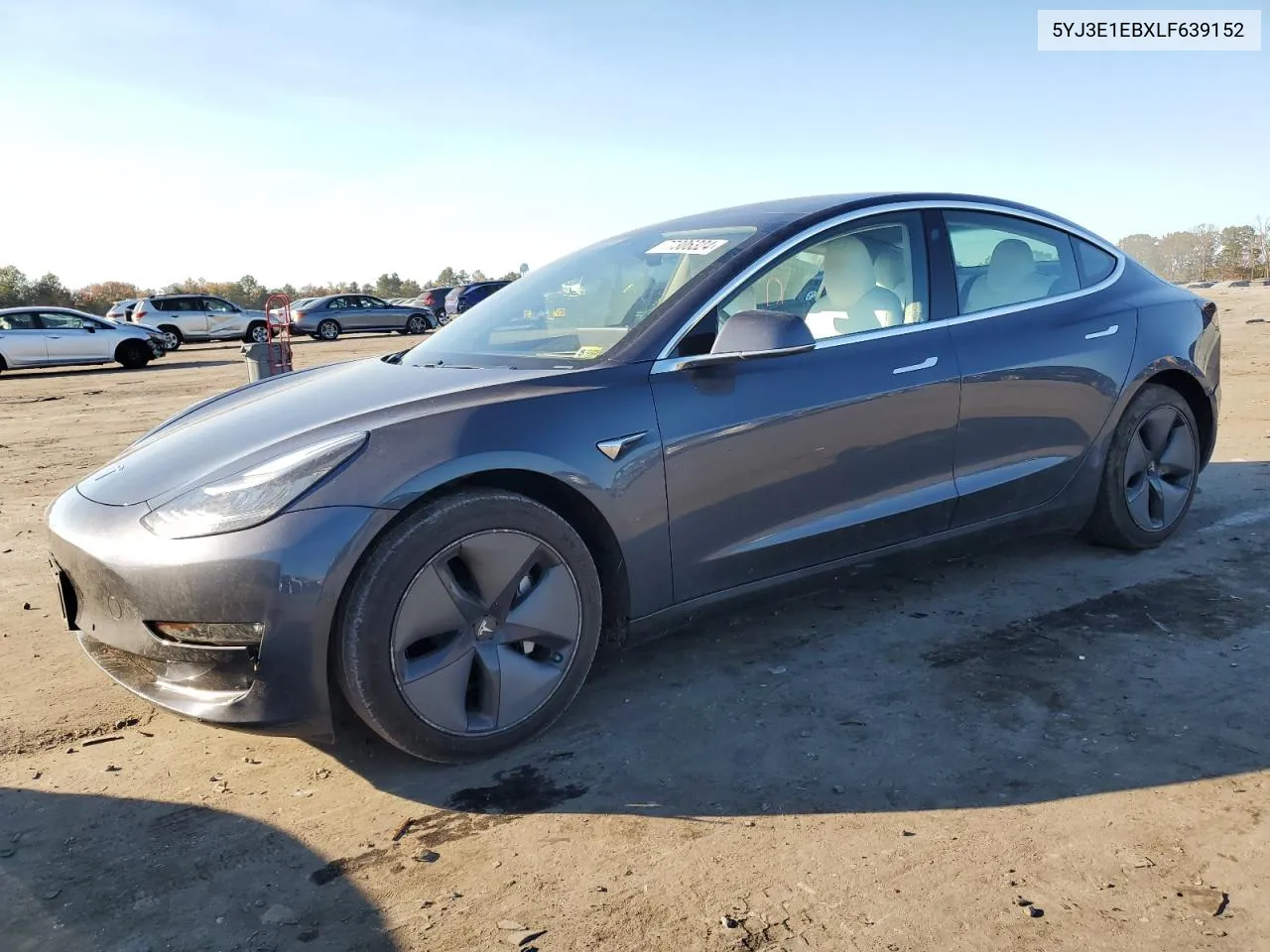 2020 Tesla Model 3 VIN: 5YJ3E1EBXLF639152 Lot: 77306324