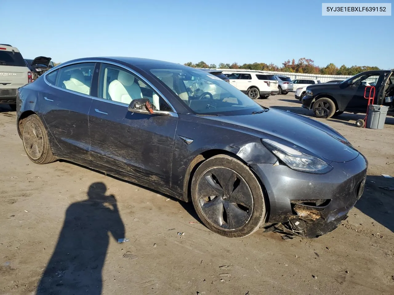 2020 Tesla Model 3 VIN: 5YJ3E1EBXLF639152 Lot: 77306324