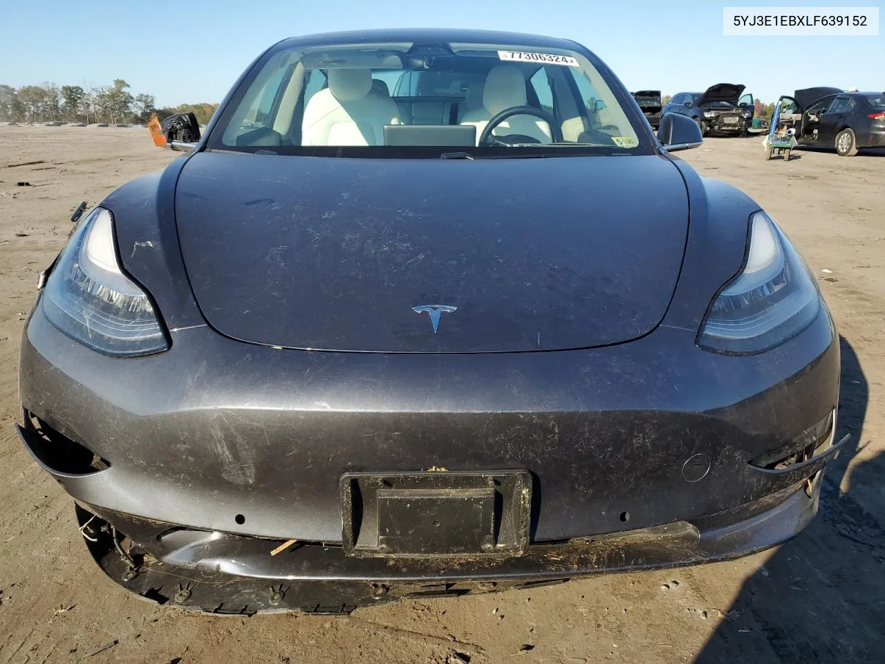 2020 Tesla Model 3 VIN: 5YJ3E1EBXLF639152 Lot: 77306324