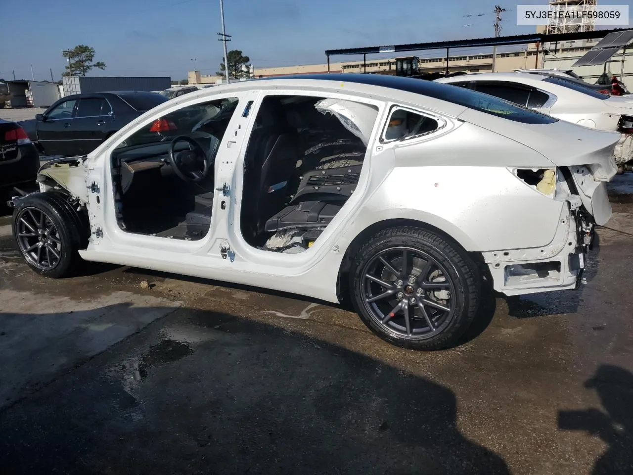 2020 Tesla Model 3 VIN: 5YJ3E1EA1LF598059 Lot: 77887344