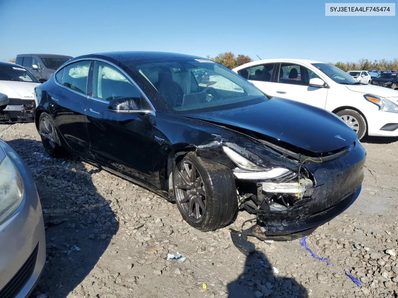 2020 Tesla Model 3 VIN: 5YJ3E1EA4LF745474 Lot: 78176924