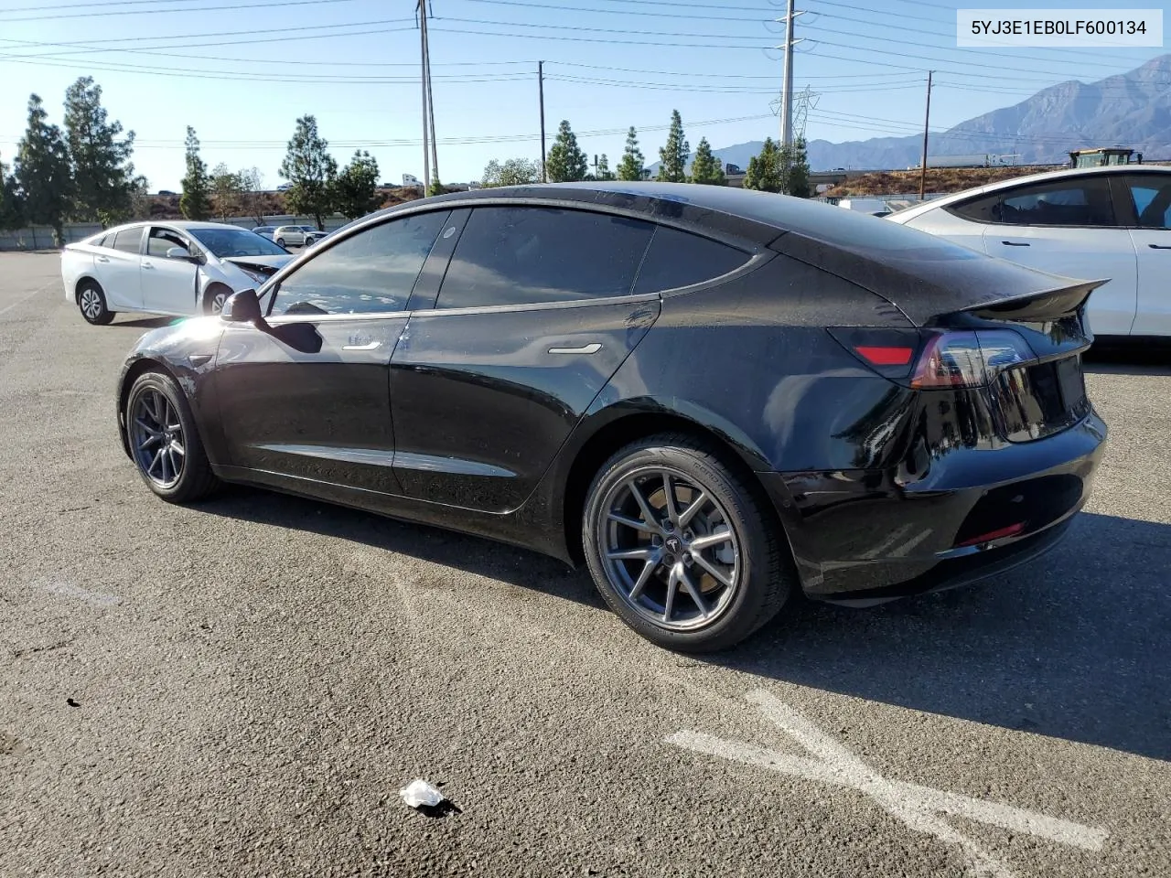 2020 Tesla Model 3 VIN: 5YJ3E1EB0LF600134 Lot: 78179174