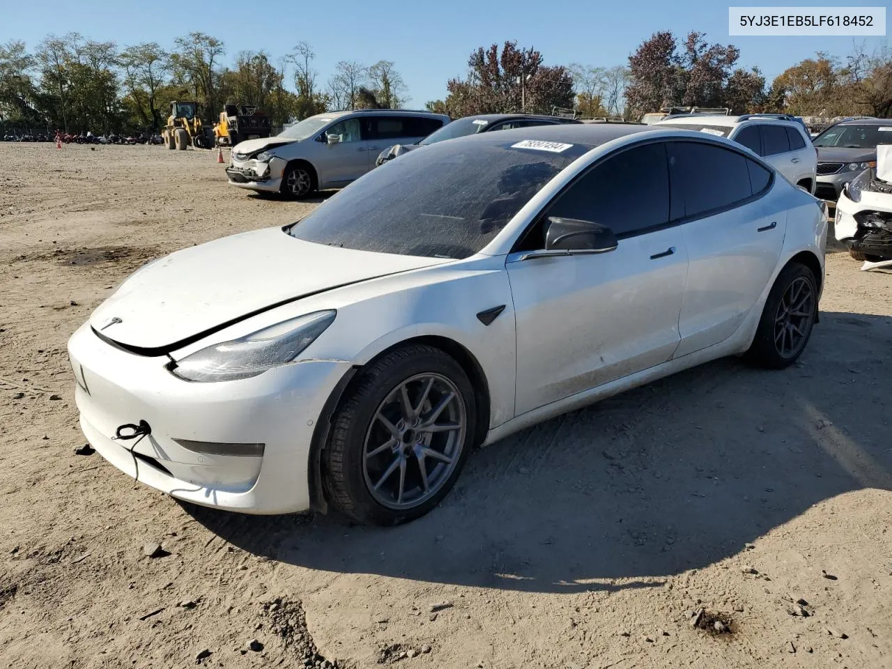 2020 Tesla Model 3 VIN: 5YJ3E1EB5LF618452 Lot: 78397494