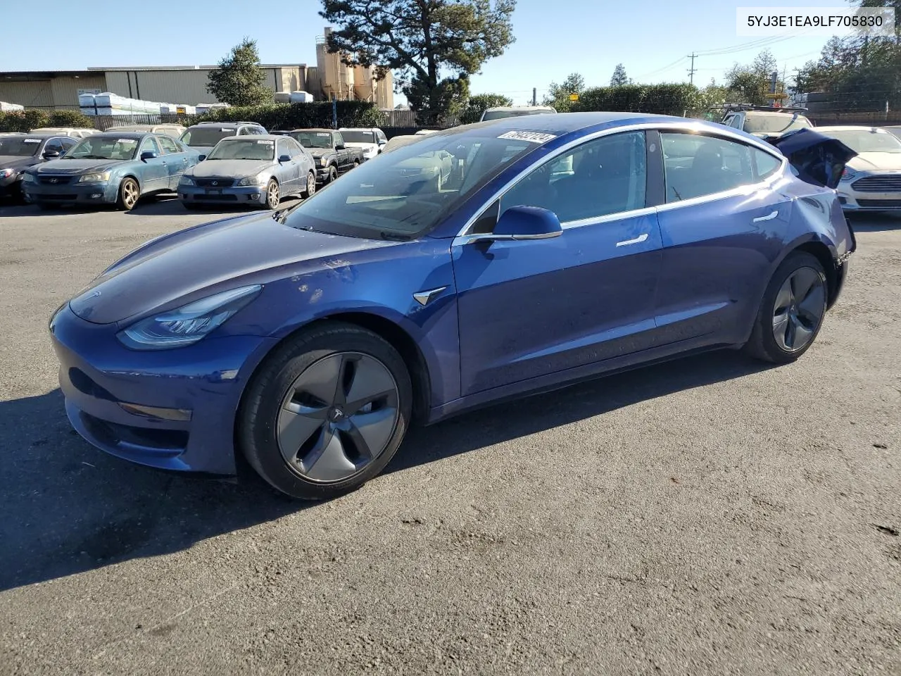 2020 Tesla Model 3 VIN: 5YJ3E1EA9LF705830 Lot: 78432124