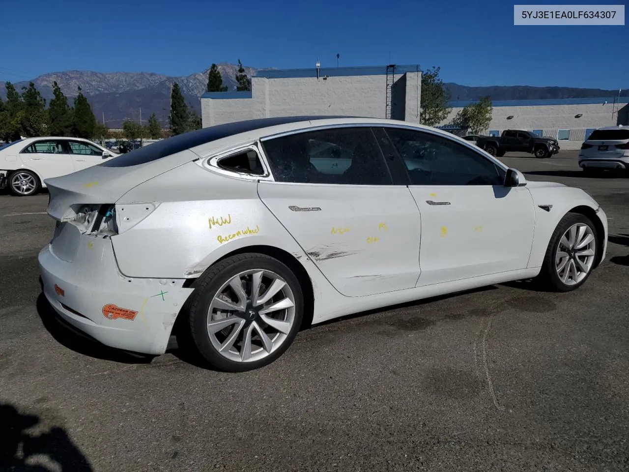 2020 Tesla Model 3 VIN: 5YJ3E1EA0LF634307 Lot: 78665864