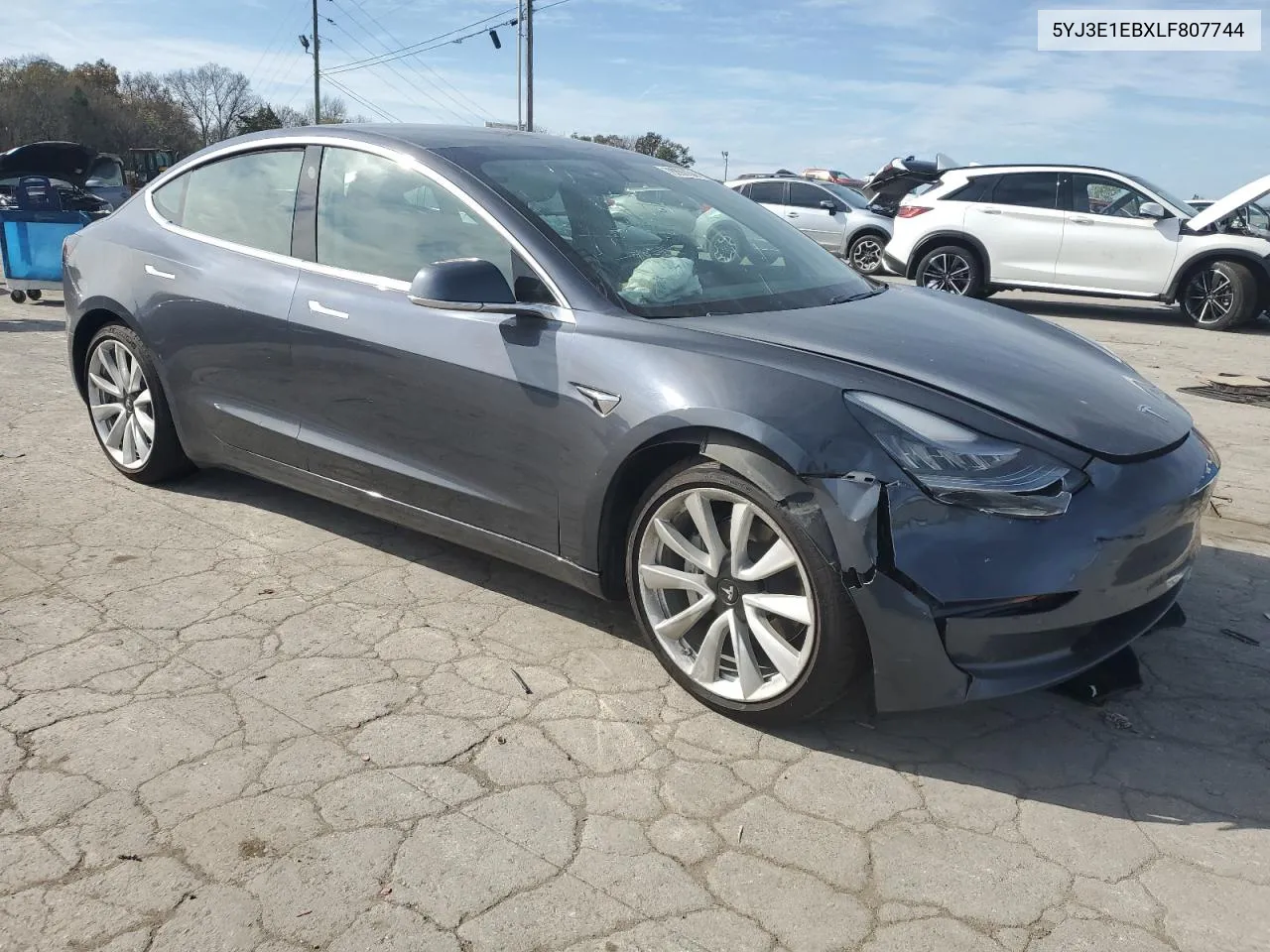 2020 Tesla Model 3 VIN: 5YJ3E1EBXLF807744 Lot: 78856734