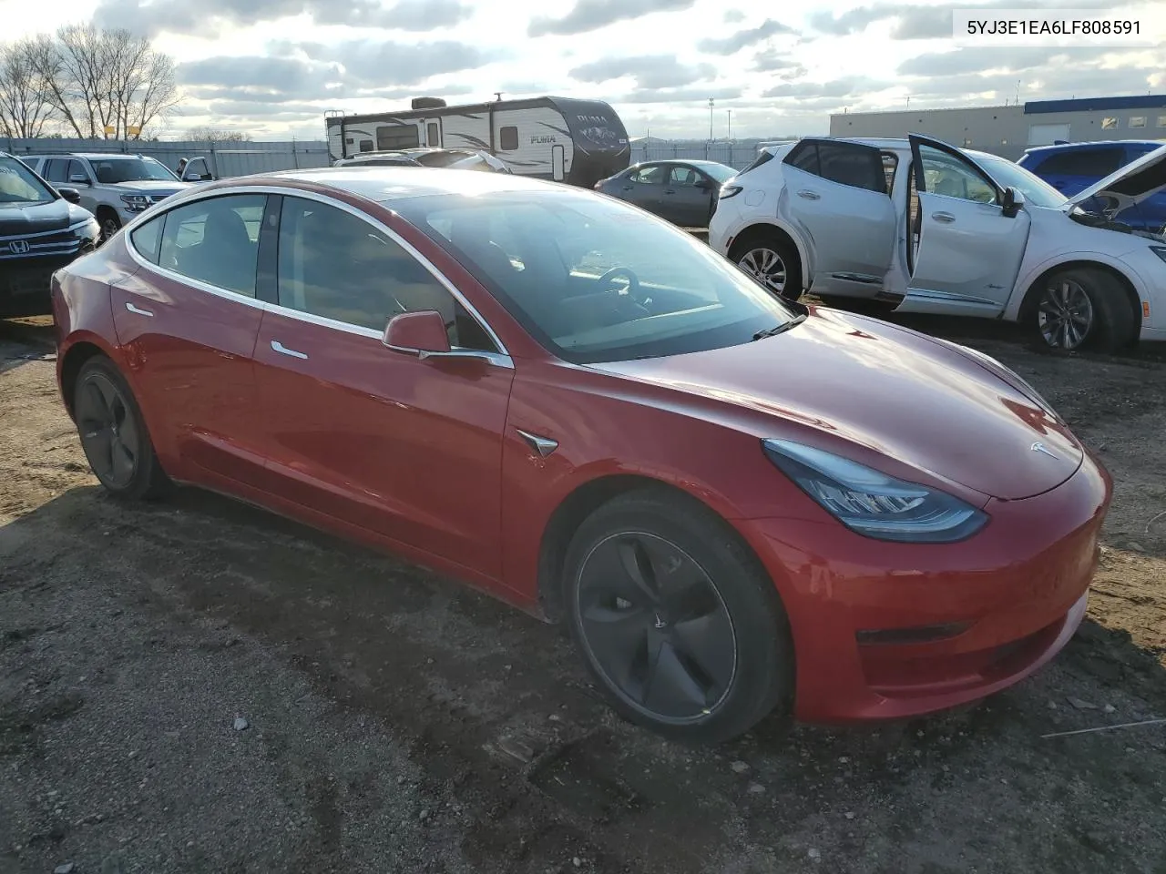 2020 Tesla Model 3 VIN: 5YJ3E1EA6LF808591 Lot: 78857914