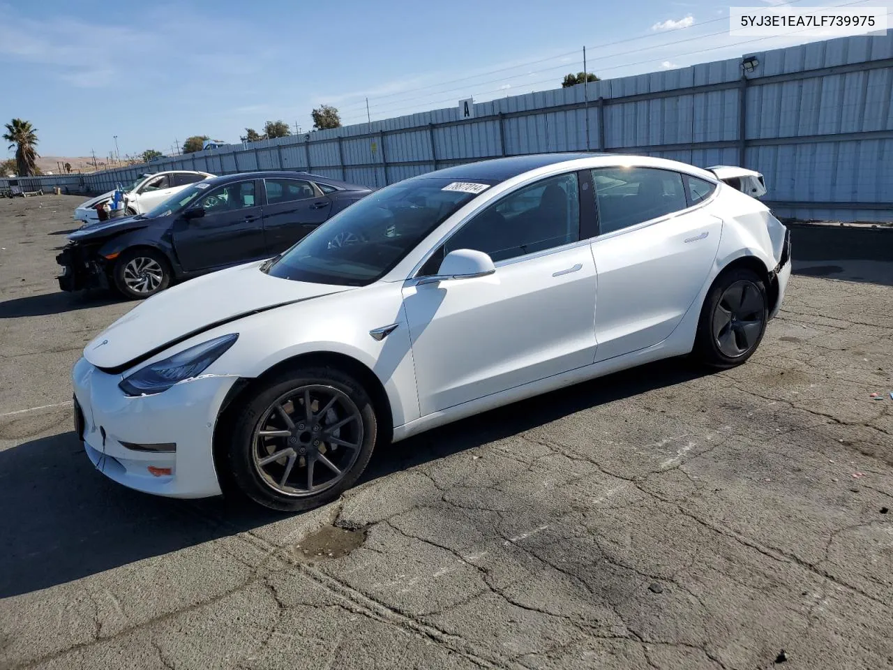 2020 Tesla Model 3 VIN: 5YJ3E1EA7LF739975 Lot: 78877014