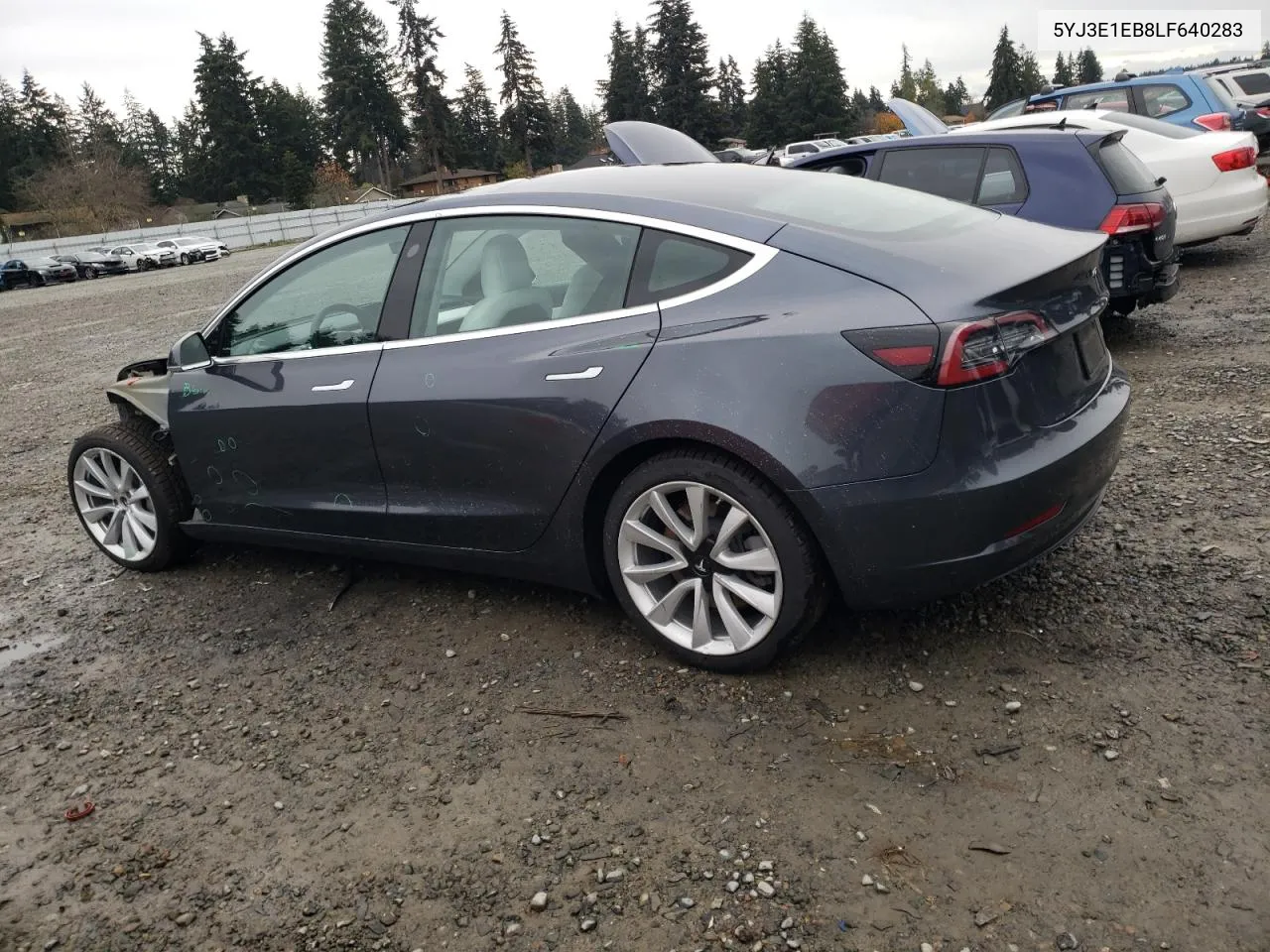 2020 Tesla Model 3 VIN: 5YJ3E1EB8LF640283 Lot: 78949384