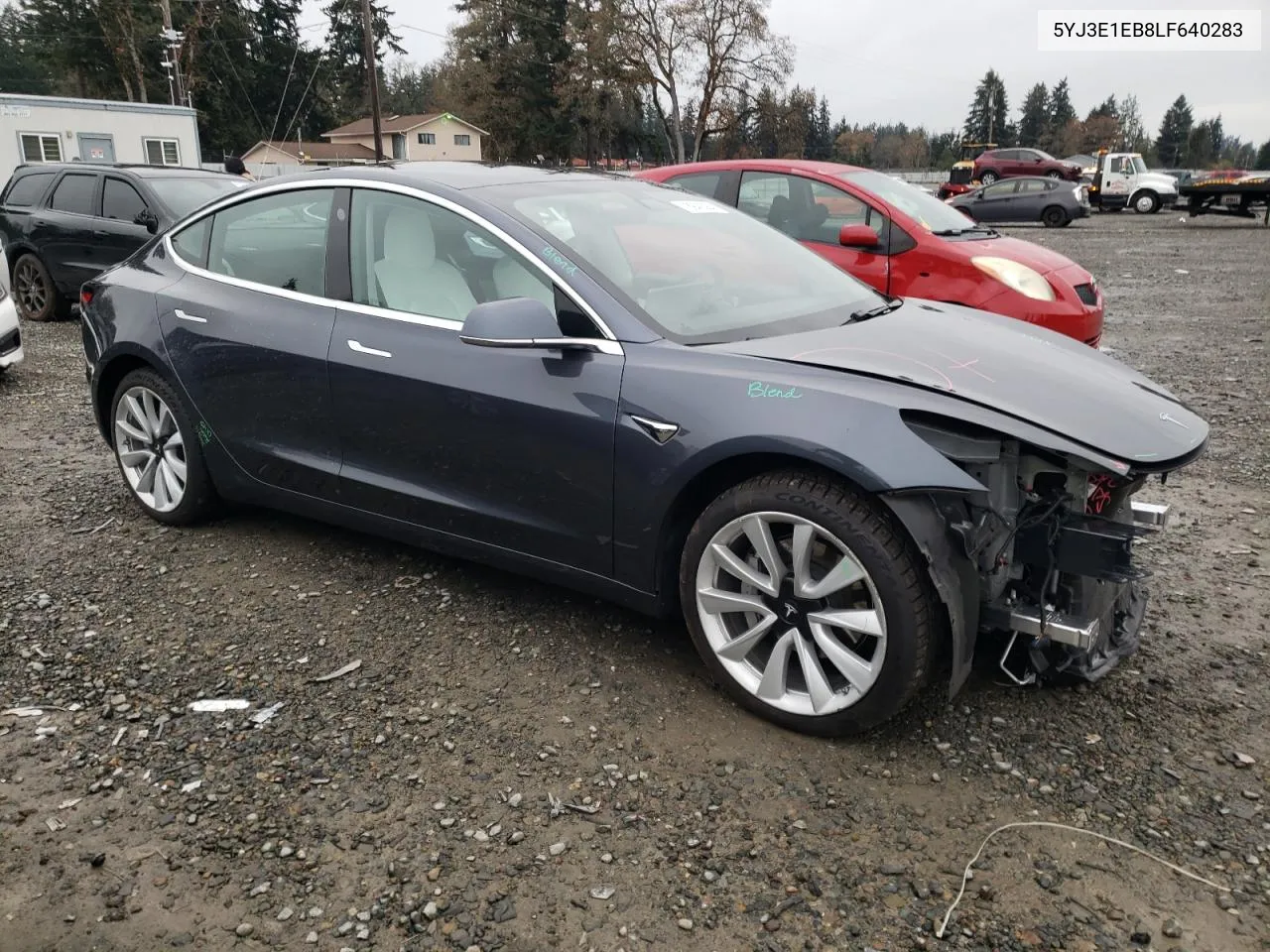 2020 Tesla Model 3 VIN: 5YJ3E1EB8LF640283 Lot: 78949384