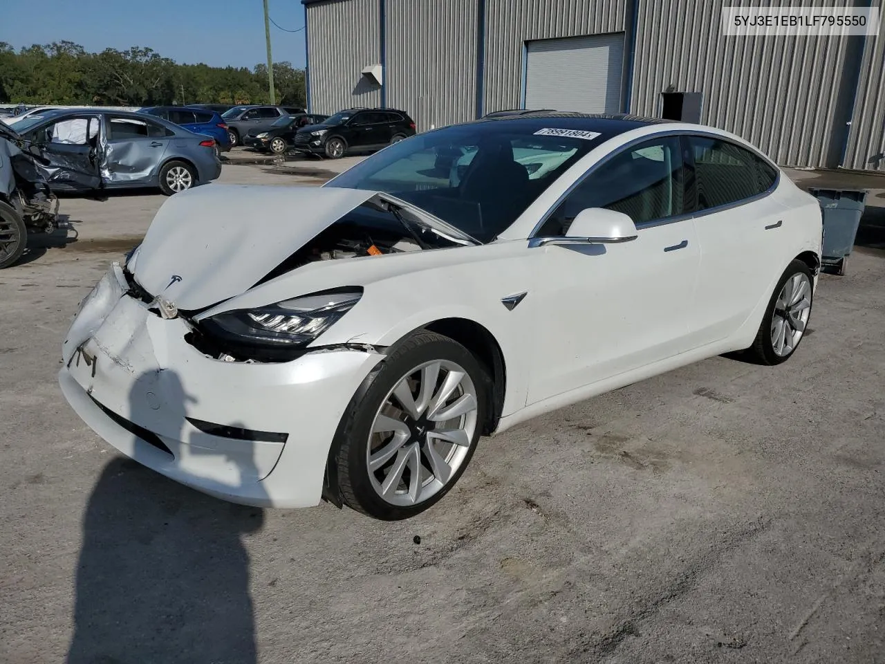 2020 Tesla Model 3 VIN: 5YJ3E1EB1LF795550 Lot: 78991804