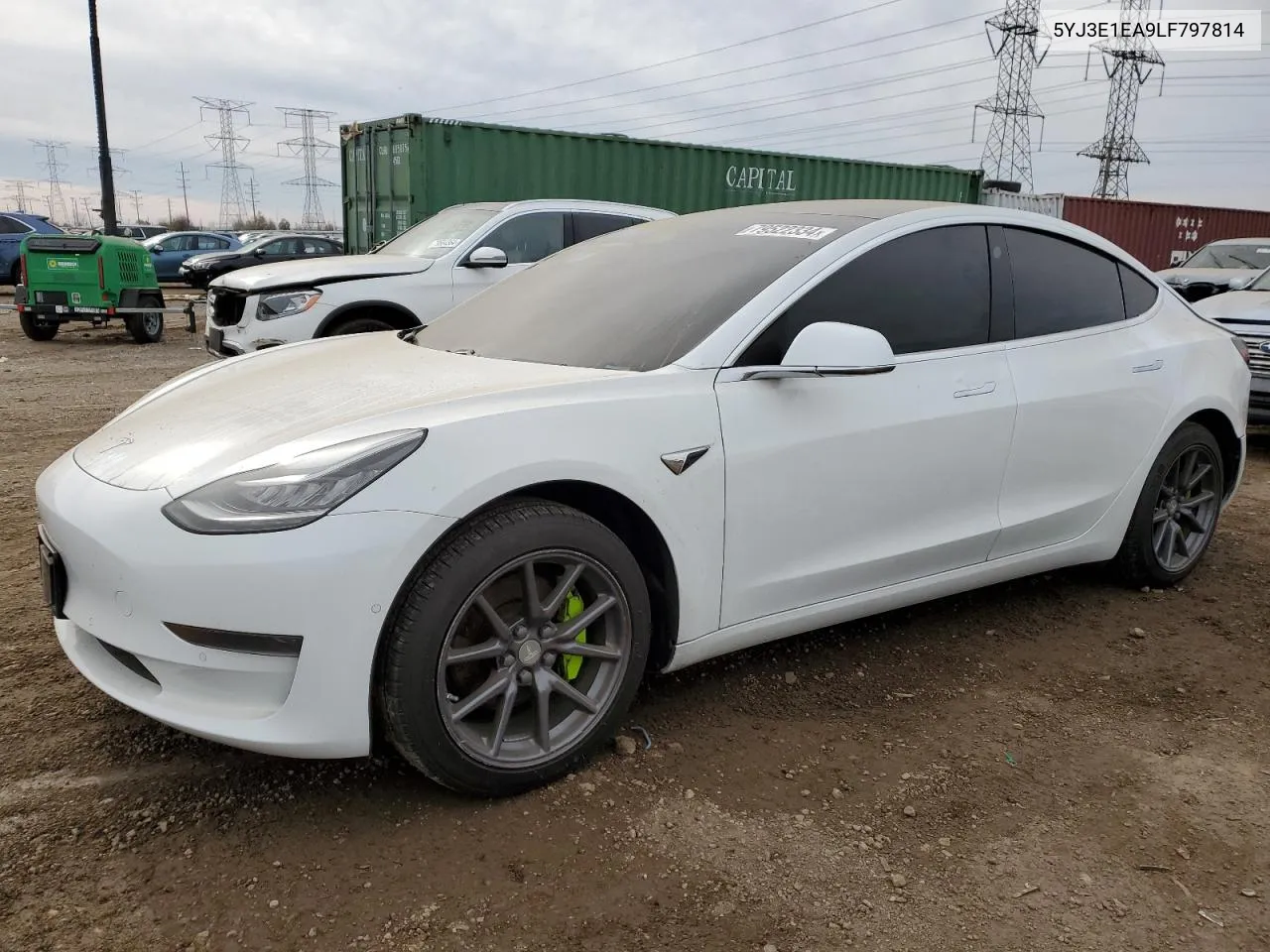 2020 Tesla Model 3 VIN: 5YJ3E1EA9LF797814 Lot: 79522334