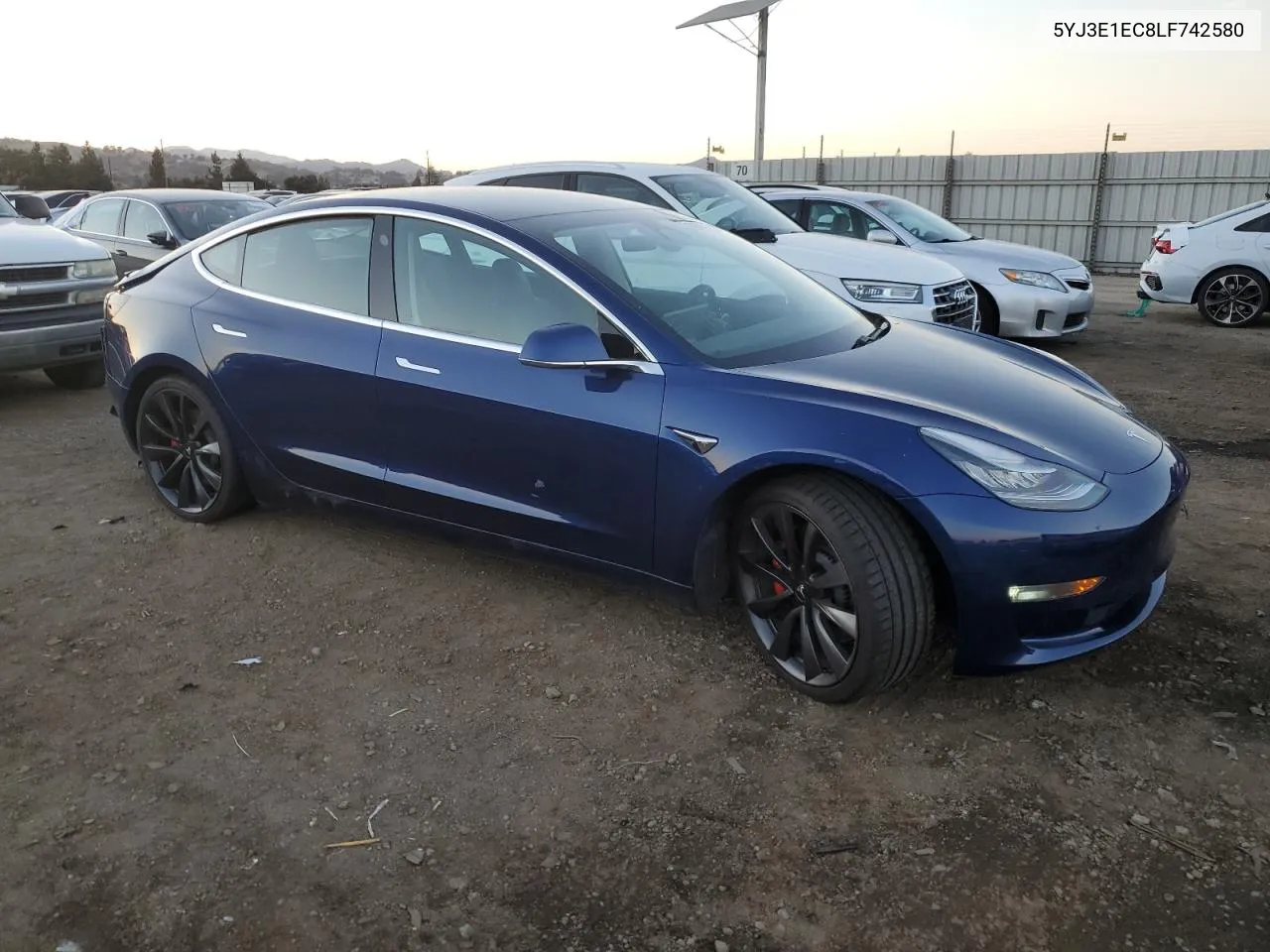 2020 Tesla Model 3 VIN: 5YJ3E1EC8LF742580 Lot: 79679414