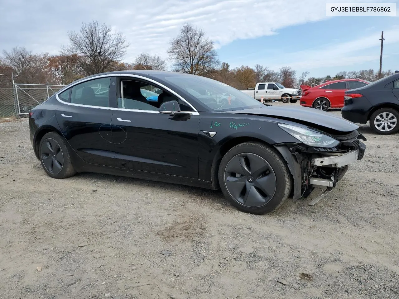 2020 Tesla Model 3 VIN: 5YJ3E1EB8LF786862 Lot: 80518284