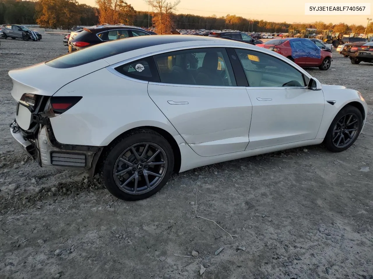 2020 Tesla Model 3 VIN: 5YJ3E1EA8LF740567 Lot: 80578534