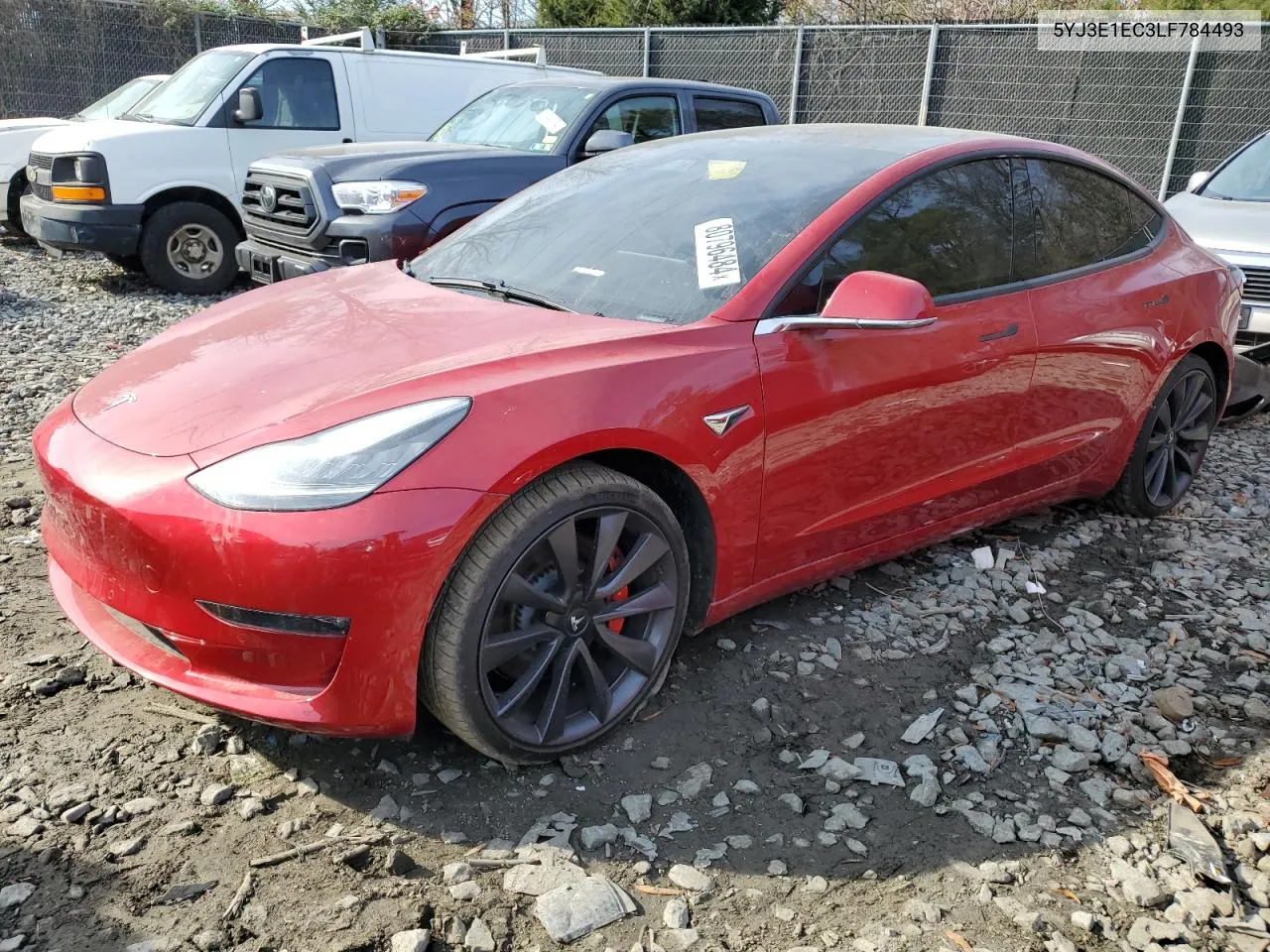 2020 Tesla Model 3 VIN: 5YJ3E1EC3LF784493 Lot: 80796484