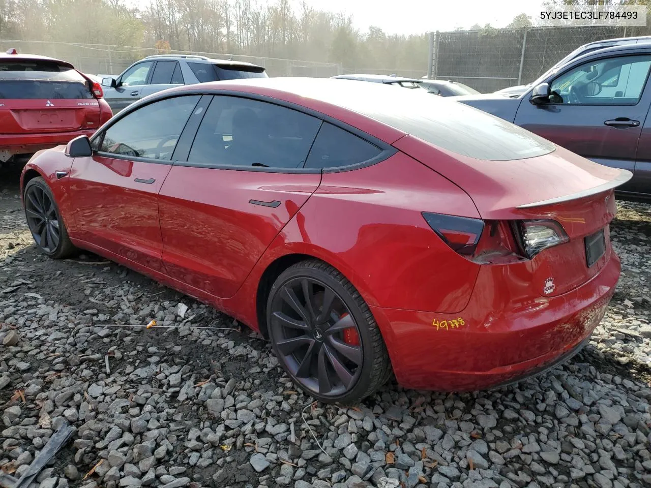 2020 Tesla Model 3 VIN: 5YJ3E1EC3LF784493 Lot: 80796484