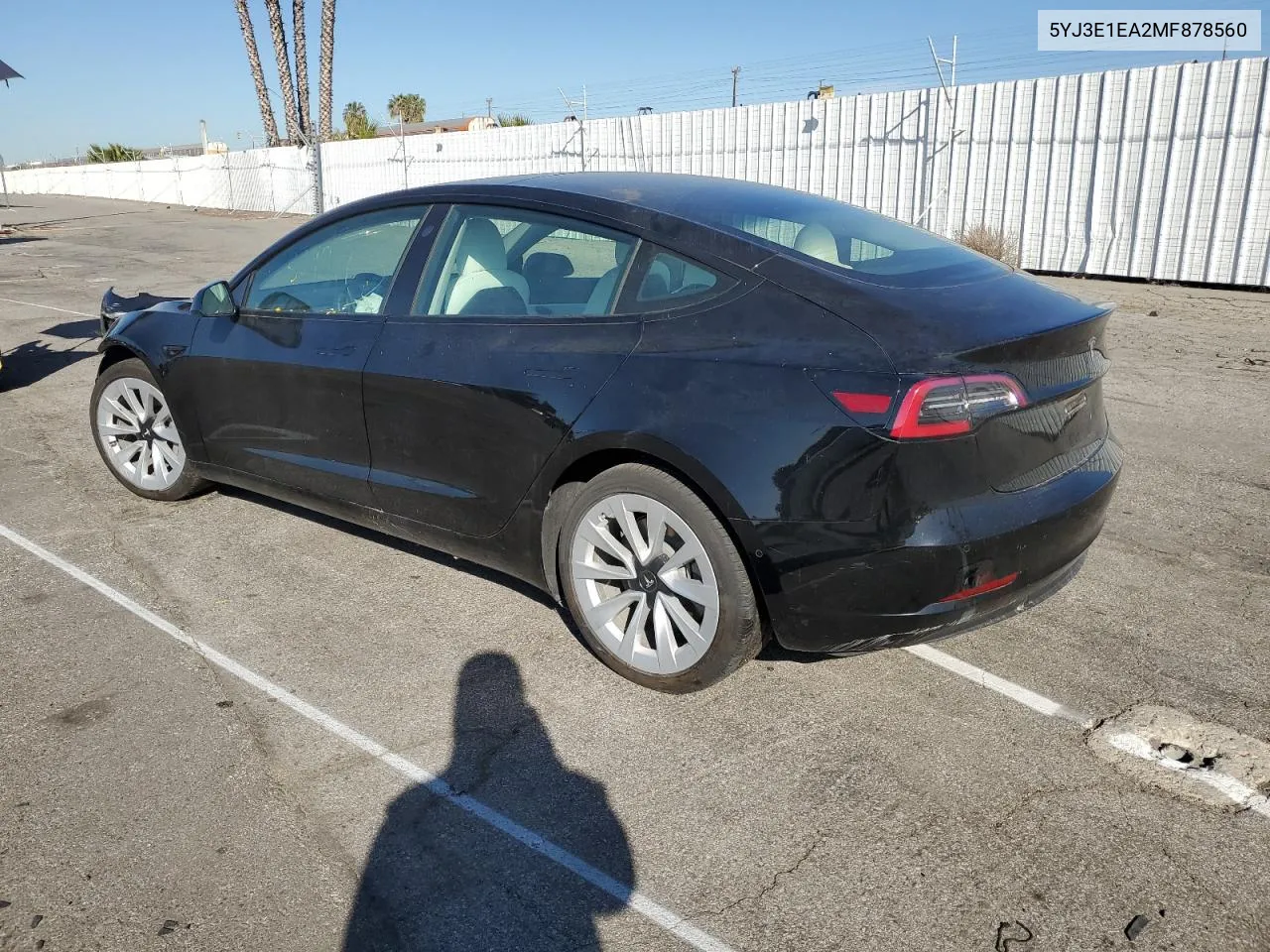 2021 Tesla Model 3 VIN: 5YJ3E1EA2MF878560 Lot: 40989963