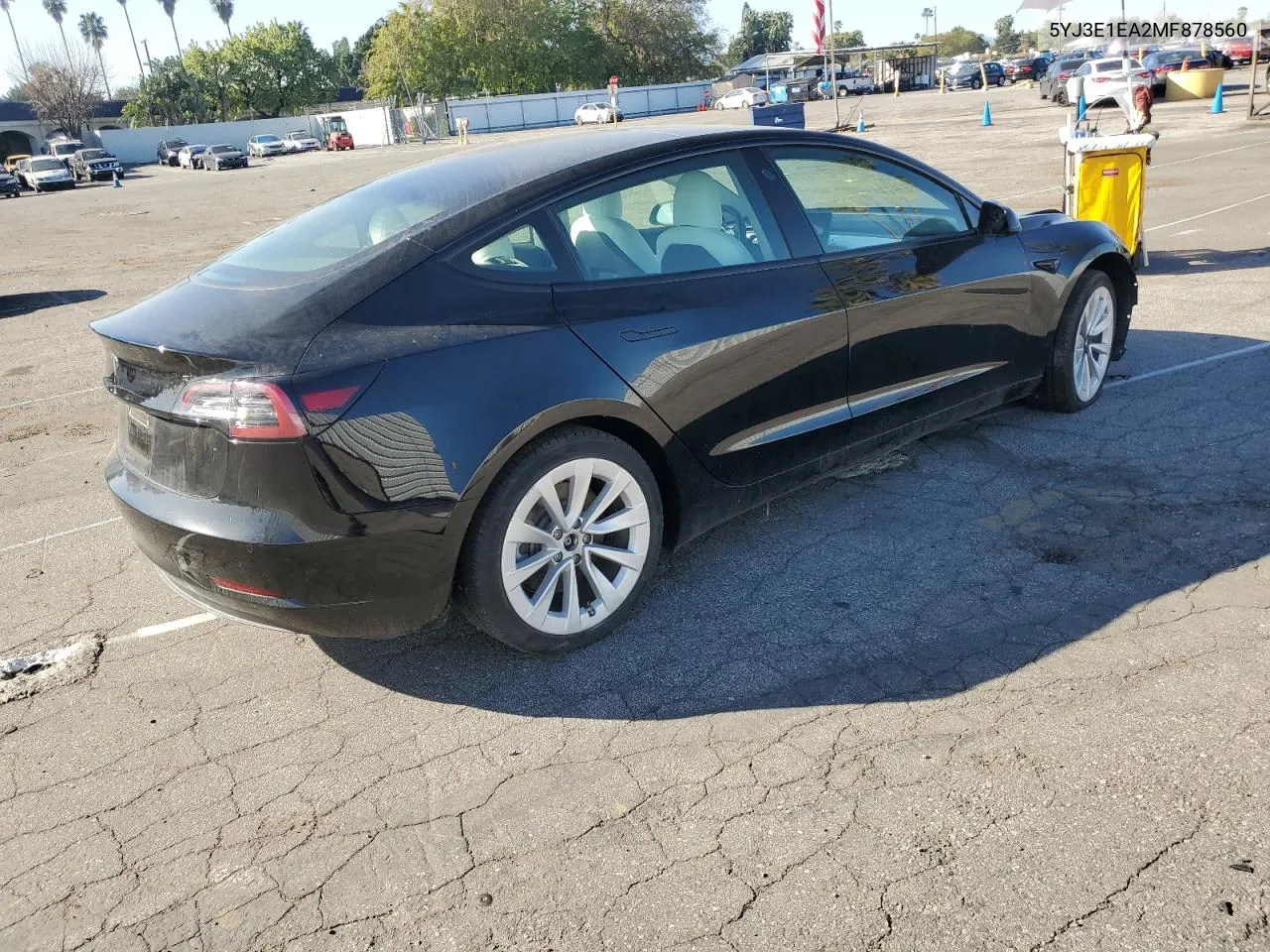 2021 Tesla Model 3 VIN: 5YJ3E1EA2MF878560 Lot: 40989963