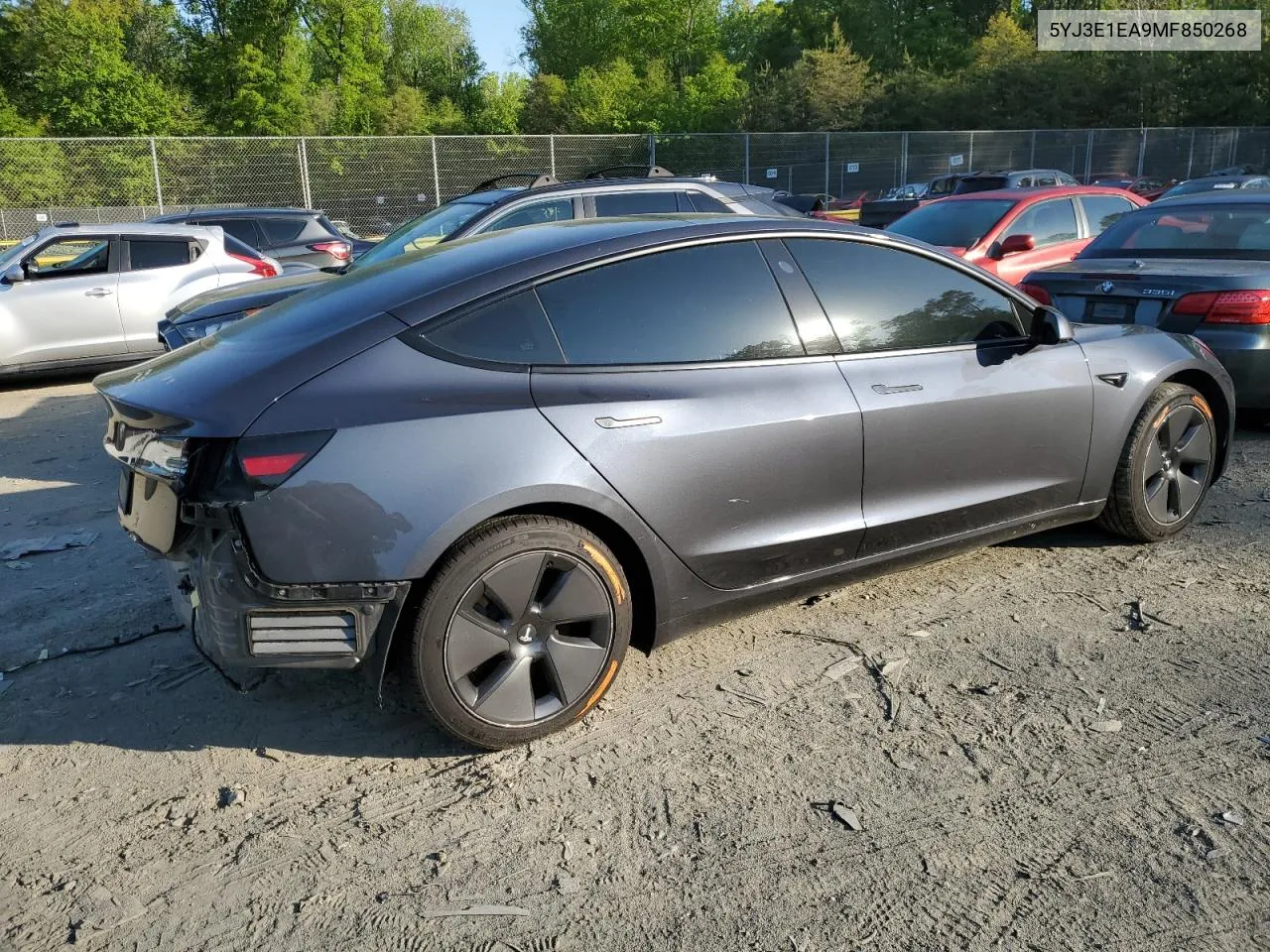 2021 Tesla Model 3 VIN: 5YJ3E1EA9MF850268 Lot: 52336304