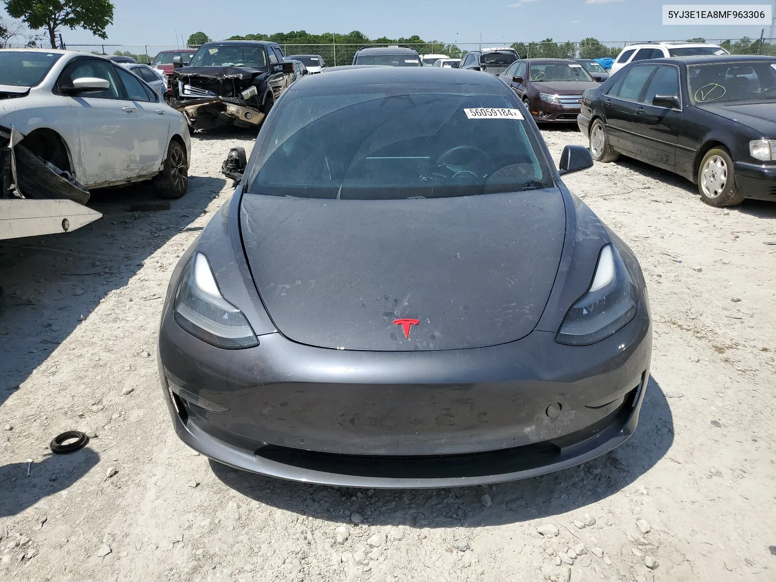 2021 Tesla Model 3 VIN: 5YJ3E1EA8MF963306 Lot: 56059184