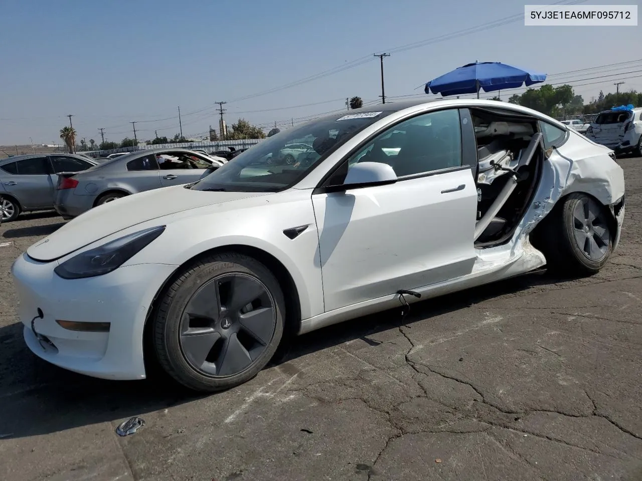 2021 Tesla Model 3 VIN: 5YJ3E1EA6MF095712 Lot: 57707344