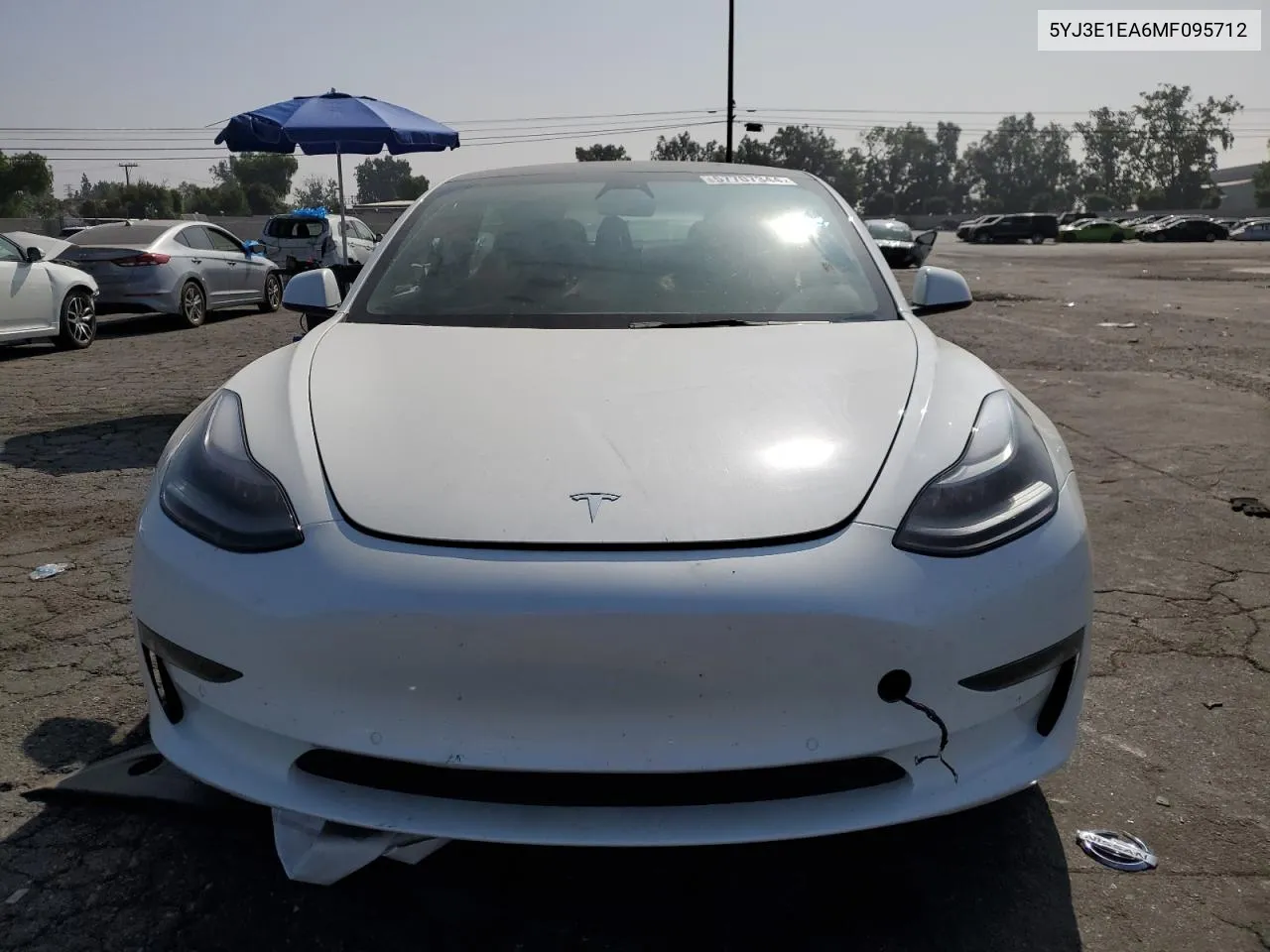 2021 Tesla Model 3 VIN: 5YJ3E1EA6MF095712 Lot: 57707344