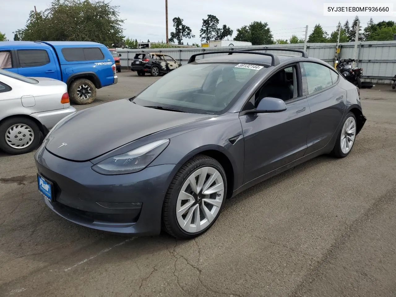 2021 Tesla Model 3 VIN: 5YJ3E1EB0MF936660 Lot: 59132144